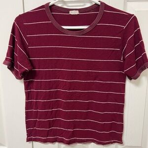 Burgundy striped tee